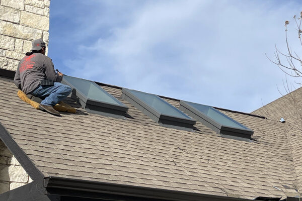 Skylight and new roof